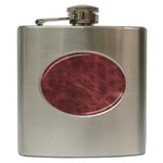 Leather Look & Skins Capri Brown Hip Flask (6 oz)