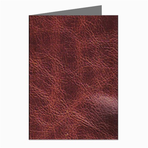 Leather Look & Skins Capri Brown Greeting Cards (Pkg of 8) from ArtsNow.com Left