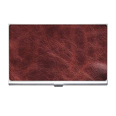 Leather Look & Skins Capri Brown Business Card Holder from ArtsNow.com Front