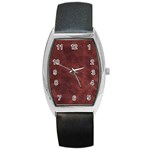 Leather Look & Skins Capri Brown Barrel Style Metal Watch