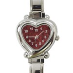 Leather Look & Skins Capri Brown Heart Italian Charm Watch