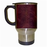 Leather Look & Skins Capri Brown Travel Mug (White)