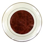 Leather Look & Skins Capri Brown Porcelain Plate