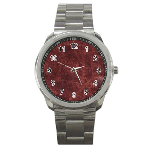 Leather Look & Skins Capri Brown Sport Metal Watch from ArtsNow.com Front