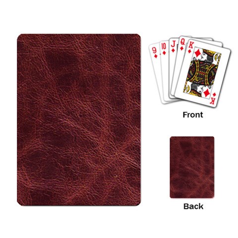 Leather Look & Skins Capri Brown Playing Cards Single Design from ArtsNow.com Back