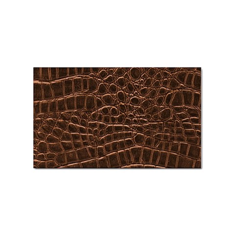 Leather Look & Skins Brown Crocodile Sticker (Rectangular) from ArtsNow.com Front