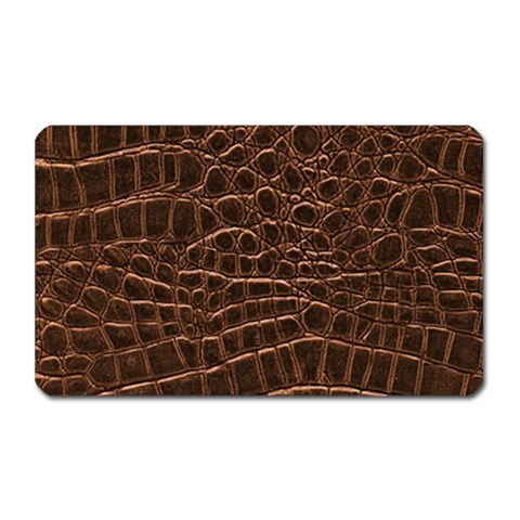 Leather Look & Skins Brown Crocodile Magnet (Rectangular) from ArtsNow.com Front