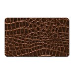 Leather Look & Skins Brown Crocodile Magnet (Rectangular)