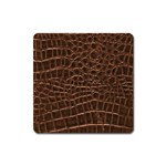 Leather Look & Skins Brown Crocodile Magnet (Square)