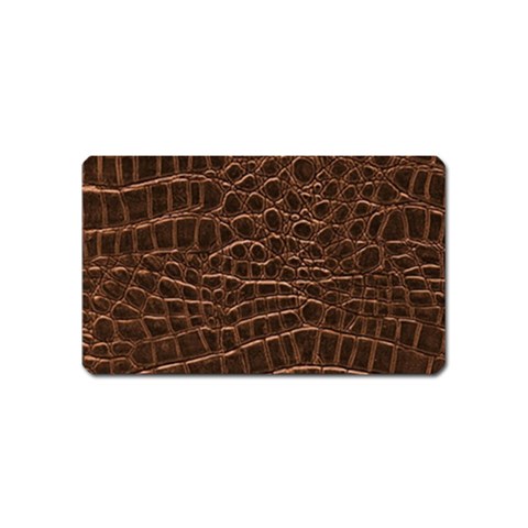 Leather Look & Skins Brown Crocodile Magnet (Name Card) from ArtsNow.com Front