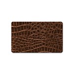 Leather Look & Skins Brown Crocodile Magnet (Name Card)