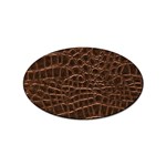 Leather Look & Skins Brown Crocodile Sticker Oval (10 pack)