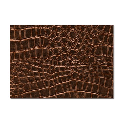 Leather Look & Skins Brown Crocodile Sticker A4 (10 pack) from ArtsNow.com Front