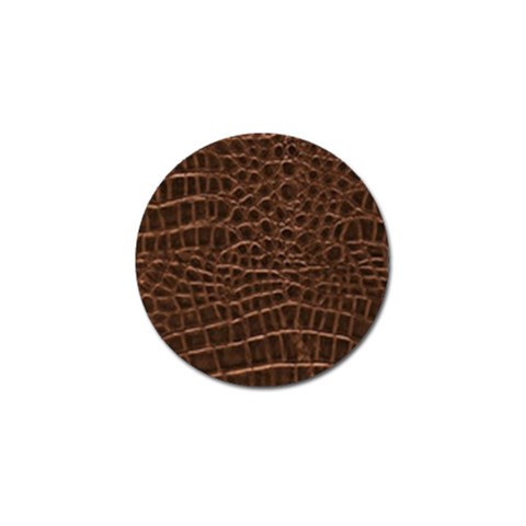 Leather Look & Skins Brown Crocodile Golf Ball Marker from ArtsNow.com Front