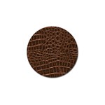 Leather Look & Skins Brown Crocodile Golf Ball Marker