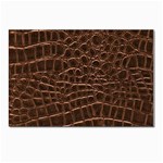 Leather Look & Skins Brown Crocodile Postcard 4 x 6  (Pkg of 10)