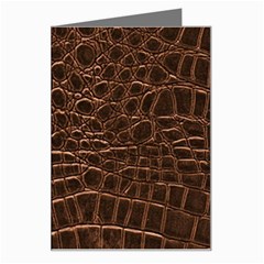 Leather Look & Skins Brown Crocodile Greeting Card from ArtsNow.com Left