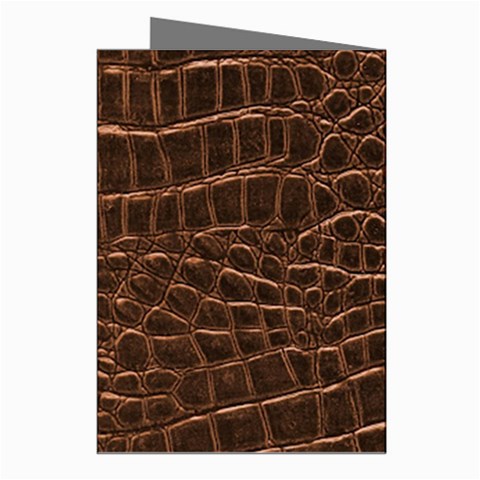 Leather Look & Skins Brown Crocodile Greeting Cards (Pkg of 8) from ArtsNow.com Right