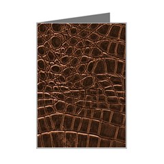 Leather Look & Skins Brown Crocodile Mini Greeting Card from ArtsNow.com Left