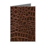 Leather Look & Skins Brown Crocodile Mini Greeting Card