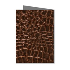 Leather Look & Skins Brown Crocodile Mini Greeting Cards (Pkg of 8) from ArtsNow.com Left