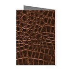 Leather Look & Skins Brown Crocodile Mini Greeting Cards (Pkg of 8)