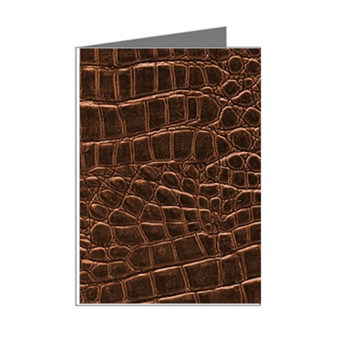 Leather Look & Skins Brown Crocodile Mini Greeting Cards (Pkg of 8) from ArtsNow.com Right