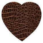 Leather Look & Skins Brown Crocodile Jigsaw Puzzle (Heart)