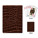 Leather Look & Skins Brown Crocodile Playing Cards Single Design