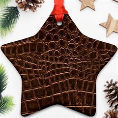 Leather Look & Skins Brown Crocodile Star Ornament (Two Sides) from ArtsNow.com Back