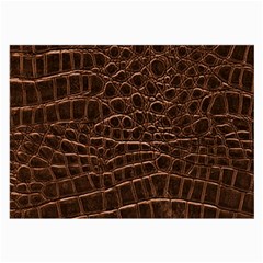 Leather Look & Skins Brown Crocodile Glasses Cloth (Large, Two Sides) from ArtsNow.com Front