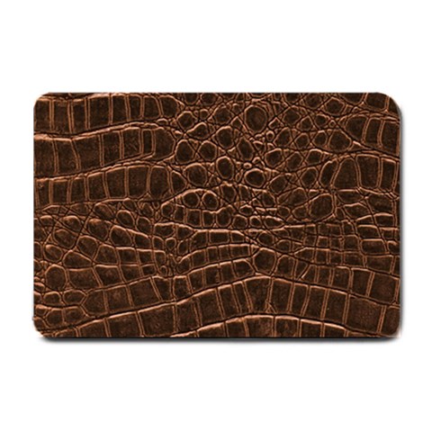 Leather Look & Skins Brown Crocodile Small Doormat from ArtsNow.com 24 x16  Door Mat