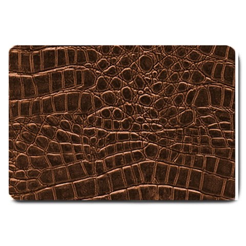 Leather Look & Skins Brown Crocodile Large Doormat from ArtsNow.com 30 x20  Door Mat