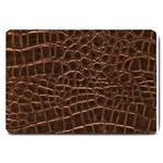 Leather Look & Skins Brown Crocodile Large Doormat