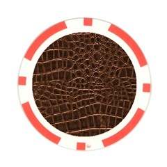 Leather Look & Skins Brown Crocodile Poker Chip Card Guard from ArtsNow.com Front