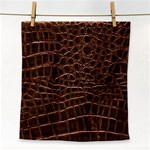 Leather Look & Skins Brown Crocodile Face Towel