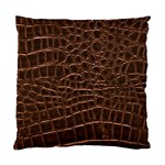 Leather Look & Skins Brown Crocodile Cushion Case (One Side)