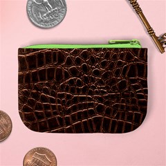 Leather Look & Skins Brown Crocodile Mini Coin Purse from ArtsNow.com Back