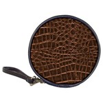 Leather Look & Skins Brown Crocodile Classic 20-CD Wallet