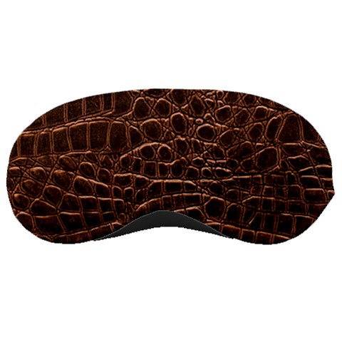 Leather Look & Skins Brown Crocodile Sleeping Mask from ArtsNow.com Front