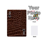 Leather Look & Skins Brown Crocodile Playing Cards 54 (Mini)