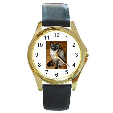 Your design Round Gold Metal Watch from ArtsNow.com Front