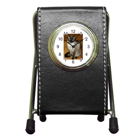 Your design Pen Holder Desk Clock from ArtsNow.com Front